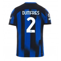 Camiseta Inter Milan Denzel Dumfries #2 Primera Equipación Replica 2023-24 mangas cortas